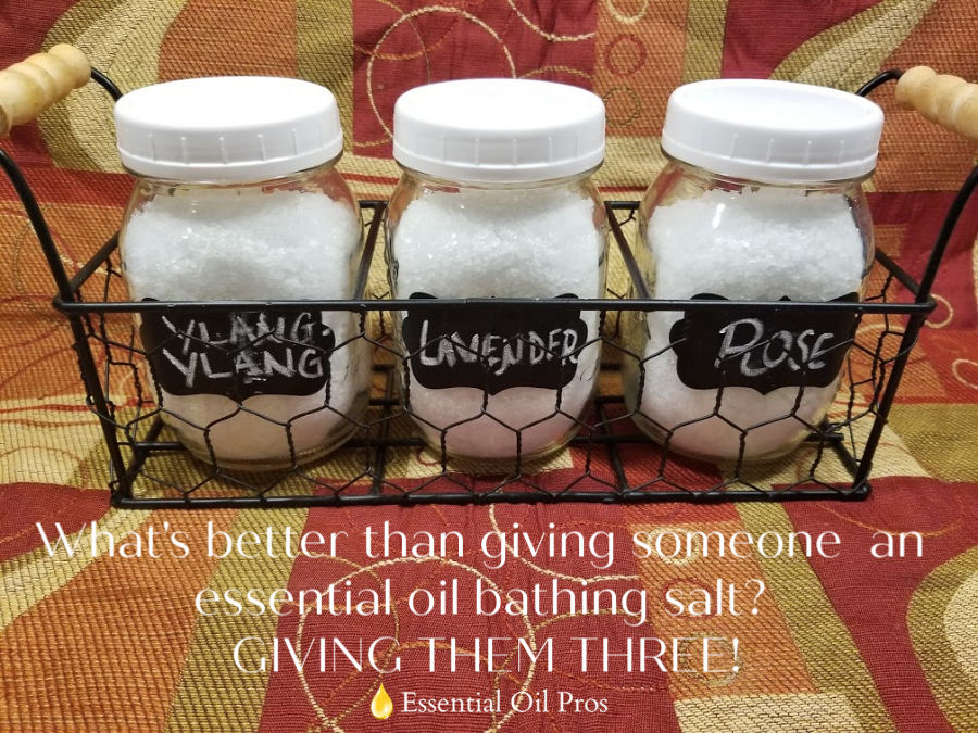 essential oil bathing salt gift set