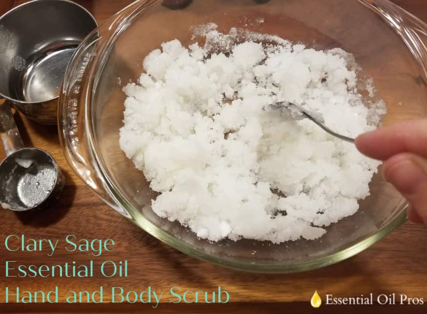 clary sage essential oil body scrub