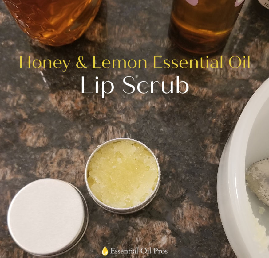 honey lemon essential oil lip scrub
