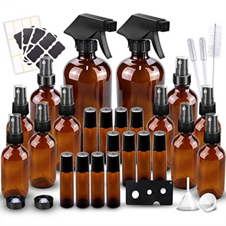 amber glass bottles for essential oils