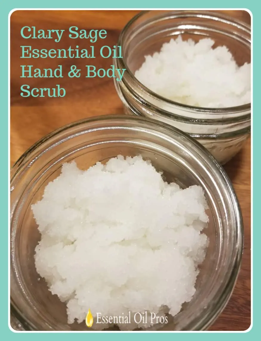 clary sage essential oil hand and body scrub