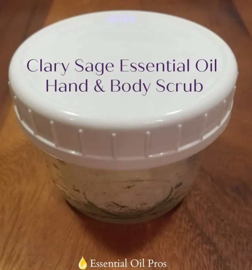 clary sage essential oil scrub